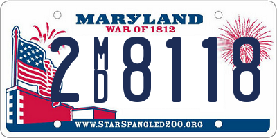 MD license plate 2MD8118