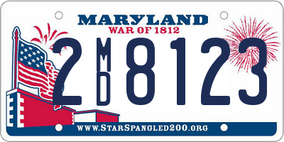 MD license plate 2MD8123