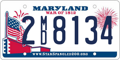 MD license plate 2MD8134