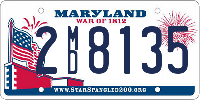 MD license plate 2MD8135