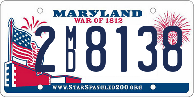 MD license plate 2MD8138