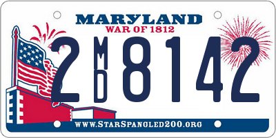 MD license plate 2MD8142