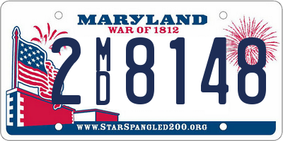 MD license plate 2MD8148