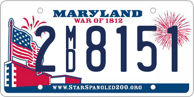 MD license plate 2MD8151