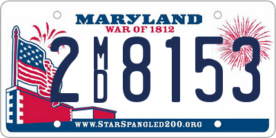 MD license plate 2MD8153