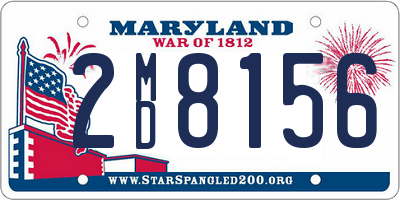 MD license plate 2MD8156