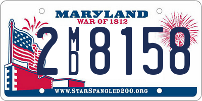 MD license plate 2MD8158