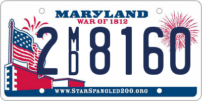 MD license plate 2MD8160