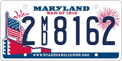 MD license plate 2MD8162