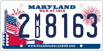 MD license plate 2MD8163