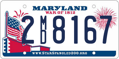 MD license plate 2MD8167