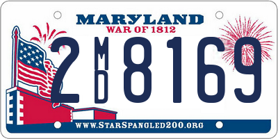 MD license plate 2MD8169