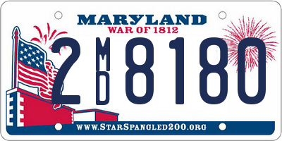 MD license plate 2MD8180