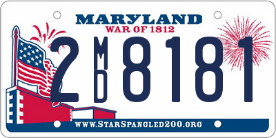 MD license plate 2MD8181