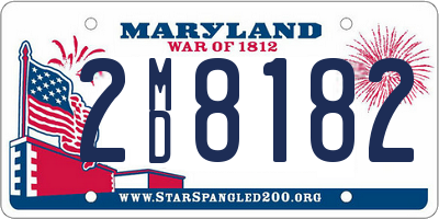 MD license plate 2MD8182