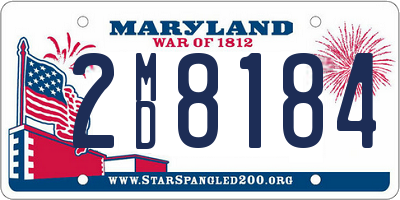 MD license plate 2MD8184