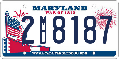 MD license plate 2MD8187