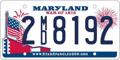 MD license plate 2MD8192