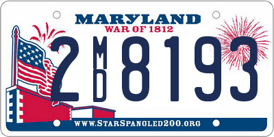 MD license plate 2MD8193