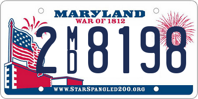 MD license plate 2MD8198