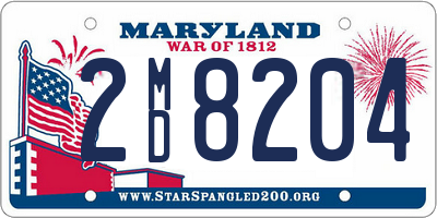 MD license plate 2MD8204