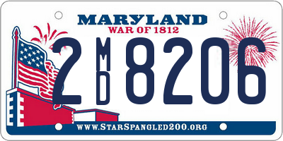 MD license plate 2MD8206