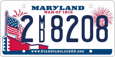 MD license plate 2MD8208