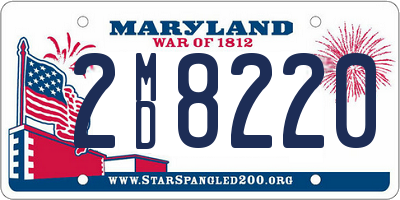 MD license plate 2MD8220