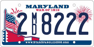 MD license plate 2MD8222