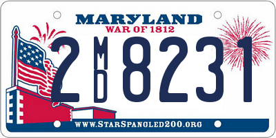 MD license plate 2MD8231