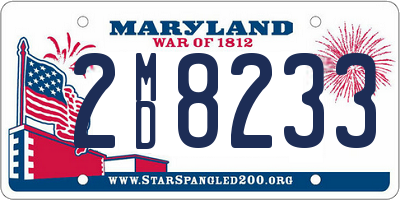 MD license plate 2MD8233