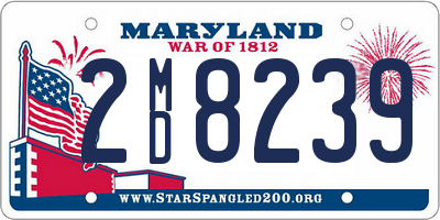 MD license plate 2MD8239