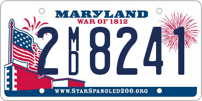 MD license plate 2MD8241