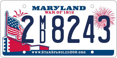 MD license plate 2MD8243