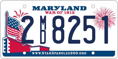 MD license plate 2MD8251