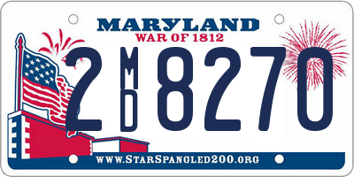 MD license plate 2MD8270