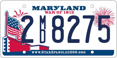 MD license plate 2MD8275