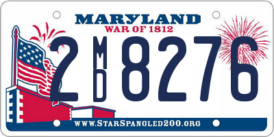 MD license plate 2MD8276