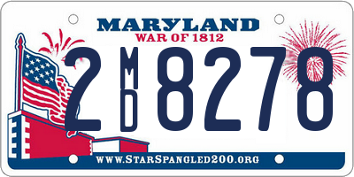 MD license plate 2MD8278