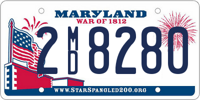 MD license plate 2MD8280