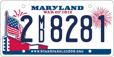 MD license plate 2MD8281