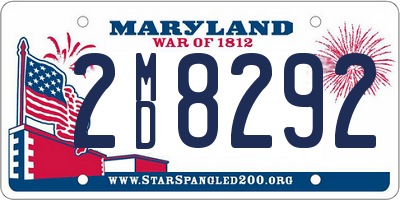 MD license plate 2MD8292