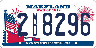 MD license plate 2MD8296