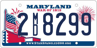 MD license plate 2MD8299