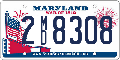 MD license plate 2MD8308