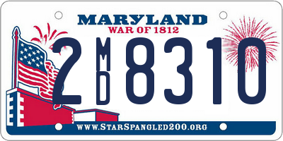 MD license plate 2MD8310