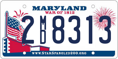 MD license plate 2MD8313