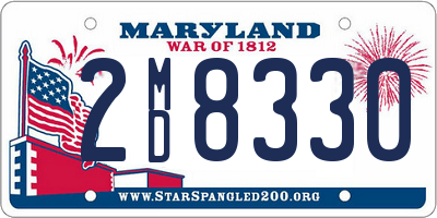 MD license plate 2MD8330