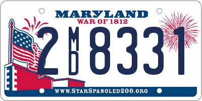 MD license plate 2MD8331