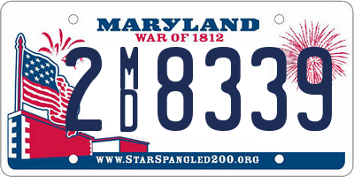 MD license plate 2MD8339